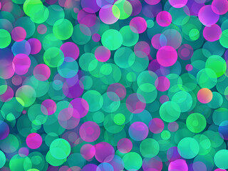 seamless pattern of colorful bokeh effects, creating a vibrant design