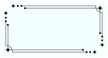 Aesthetic y2k text frame