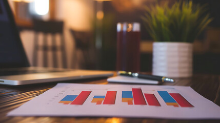 Fototapeta premium Business graph, study and learn business statistics.