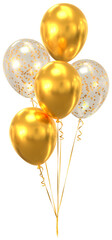 Gold and transparent celebration balloons  © xiaolinshiart