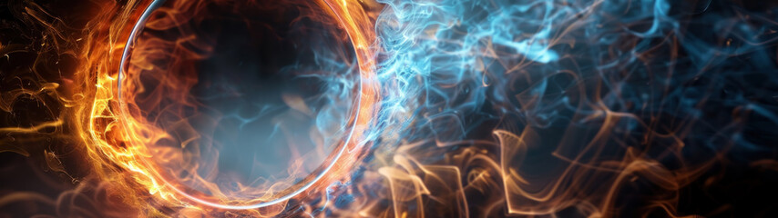 Obraz premium Abstract Energy, Glowing abstract energy circle, Power and Motion, Dynamic Design 