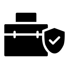 travel insurance glyph style icon