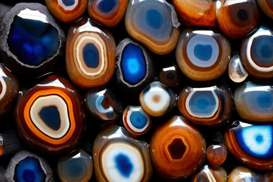 blue and yellow beads