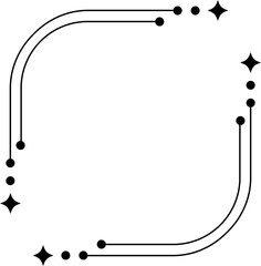 Minimalist aesthetic line frame