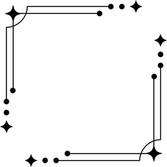 Minimalist aesthetic line frame