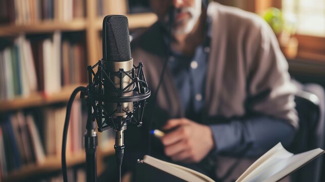 Author Promoting a Book: During a promotional tour, an author appears on radio shows, podcasts, and television programs to discuss