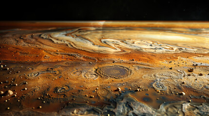 Modern clear, simple and detailed space background, wallpaper, backdrop, texture, surface of planet Jupiter, isolated on background. LIDAR type model, elevation terrain scan, topography map, 3D