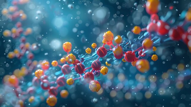 A detailed 3D rendering of a lipid molecule, showing its structure and composition, with labels highlighting the different parts of the molecule.