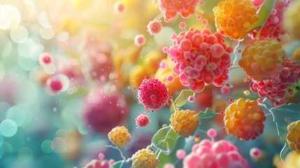 A digital artwork showcasing the diversity of lipid and carbohydrate molecules found in nature, highlighting their role in nutrition and biochemistry.