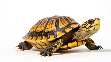 Obraz premium Realistic tortoise isolated on white background. Generative AI.