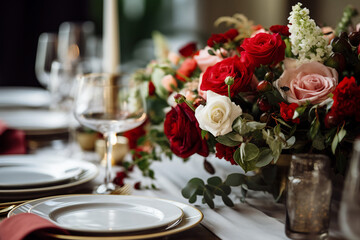 Lovely wedding decorations happiest couple day holiday illustration made with Generative AI tools