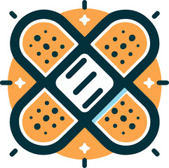 Band-aid illustration artificial intelligence generation.