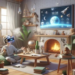 virtual reality mockup,screen mockup