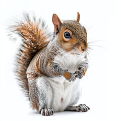 Obraz premium Squirrel, realistic style, white background