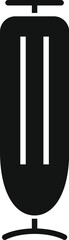Classic barber shop pole symbol in a modern simple black silhouette style