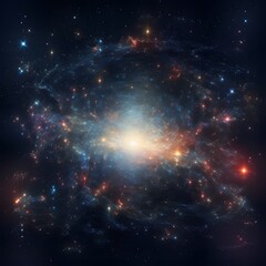 Naklejka premium Universe cosmos. Meditation background. Generative AI.