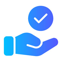 hand gradient icon