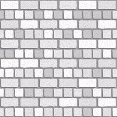 Obraz premium Realistic vector grey English brick wall seamless pattern. Flat grey and white wall texture. Simple grunge stone, textured brick background for print, paper, design, decor, photo background.