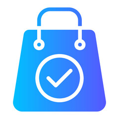 shopping bag gradient icon
