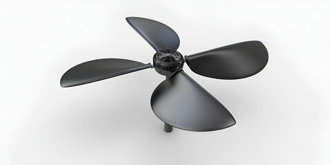 Replacement Fan Blade, Aluminium Alloy Black Heat Powered Fireplace Blade with Screw for Fireplace for Wood Burning Stove.