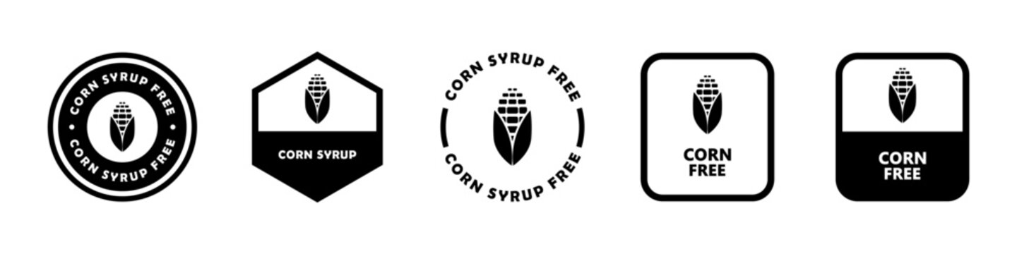 Corn syrup free - vector sign for product packaging label.