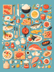 food icons set