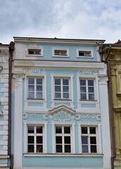 Barock Haus in Hradec Kralove, Tschechien, vertikal