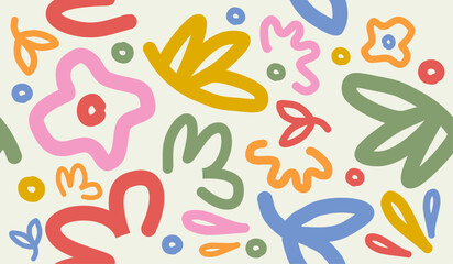 Obraz premium Floral seamless pattern design vector