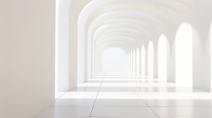 Abstract setting with a pristine white empty area and a seamless background .