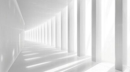 Abstract setting with a pristine white empty area and a seamless background .