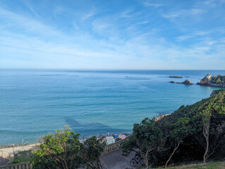 view of the coast of the region sea (Biarritz, Basque Country, France)