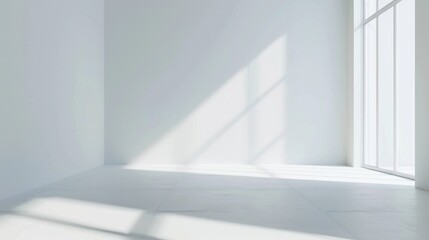Fototapeta premium Expansive white space with a clean backdrop, ideal for modern and minimalist themes.