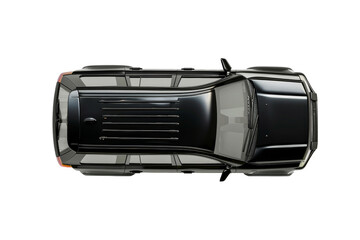 Top view of a black suv top view transparent background