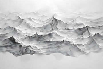 A minimalist drawing of waves in the ocean - Powered by Adobe