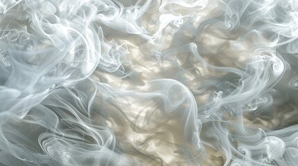 Obraz premium Swirling platinum silver smoke symbolizes elegance in enchanting visuals.