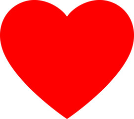 Heart Icon Cut Out in Flat Style. PNG Illustration on Transparent Background