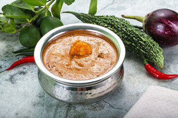 Indian cuisine - Masala with prawn