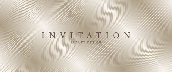 Elegant background with gold lines pattern and luxury gradient. Premium modern abstract vector illustration for invitation, flyer, cover design, prestigious voucher, business banner, luxe invite.