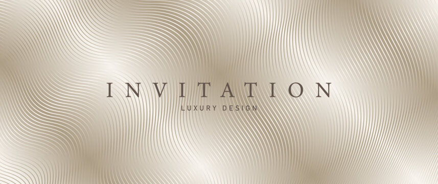 Elegant background with gold lines pattern and luxury gradient. Premium modern abstract vector illustration for invitation, flyer, cover design, prestigious voucher, business banner, luxe invite.