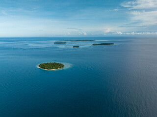 Aerial View of Nusa Itu Islands in Pasanea Village, Central Maluku, Indonesia