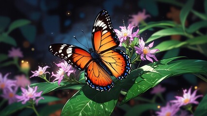 Obraz premium butterfly on flower