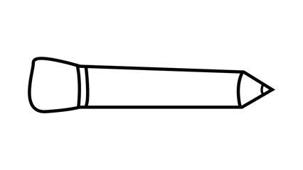 Pencil flat icon. Single high quality outline symbol of graduation for web design or mobile app. Thin line signs of education for design logo, visit card, etc. Outline logo of school