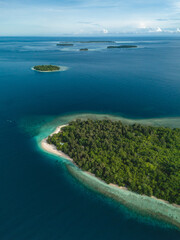 Aerial View of Nusa Itu Islands in Pasanea Village, Central Maluku, Indonesia