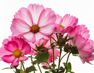 pink flowers isolated