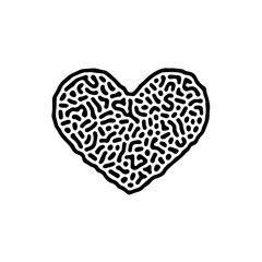 Unique Favorite Heart Like Icon Symbol in Abstract Style Pattern Favorite Mark Web Internet Sign