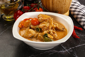 Thai Tom yum soup with chicken