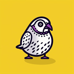 Obraz premium Quail_Modern_Line_Icon_Vector_Line_Art_CuteIcon_Desig