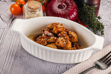 Chicken fillet with soya teriyaki sauce