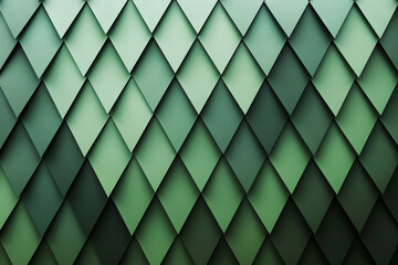 A natural ambiance is crafted with deep forest green in this sleek gradient geometric diamond pattern.