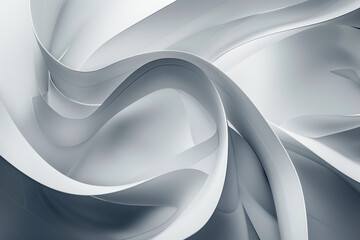 Chic and modern art space design in soft grey and white abstract.